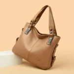 Luxury large  capacity soft leather shoulder tote bag - Image 13