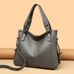 Luxury large  capacity soft leather shoulder tote bag - Image 14
