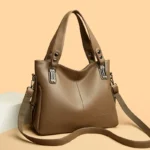 Luxury large  capacity soft leather shoulder tote bag - Image 16