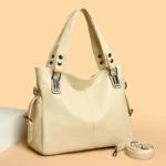 Luxury large  capacity soft leather shoulder tote bag - Image 18