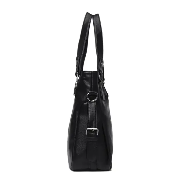 Luxury large  capacity soft leather shoulder tote bag - Image 5