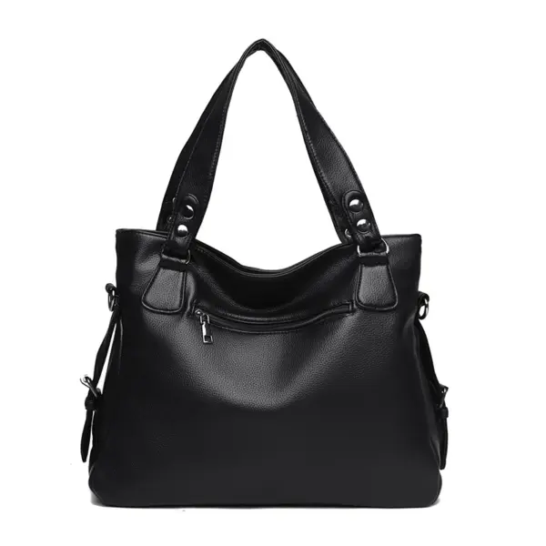 Luxury large  capacity soft leather shoulder tote bag - Image 6