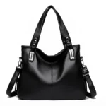 Luxury large  capacity soft leather shoulder tote bag