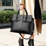 Luxury snakeskin pattern large capacity tote bag - Image 2