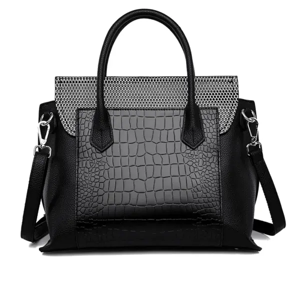 Luxury snakeskin pattern large capacity tote bag - Image 10