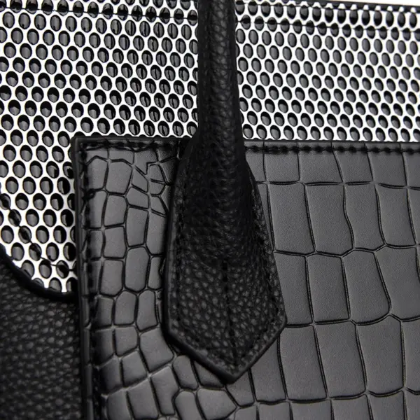 Luxury snakeskin pattern large capacity tote bag - Image 11