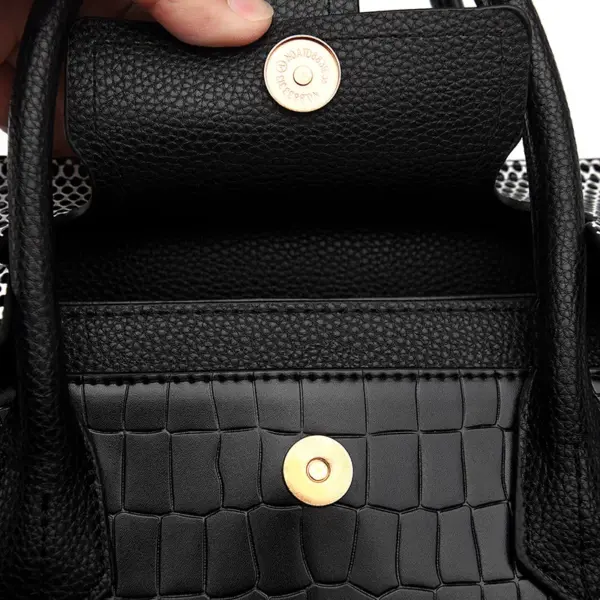 Luxury snakeskin pattern large capacity tote bag - Image 14