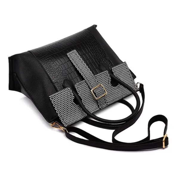 Luxury snakeskin pattern large capacity tote bag - Image 16