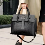 Luxury snakeskin pattern large capacity tote bag - Image 6