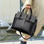 Luxury snakeskin pattern large capacity tote bag - Image 7