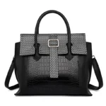 Luxury snakeskin pattern large capacity tote bag