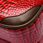 Round pattern bright leather handbag - Image 9