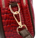 Round pattern bright leather handbag - Image 11