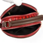 Round pattern bright leather handbag - Image 12