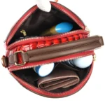 Round pattern bright leather handbag - Image 13