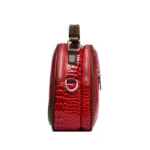 Round pattern bright leather handbag - Image 6