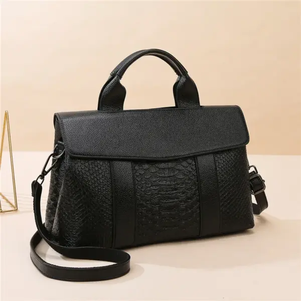 Snakeskin Decor Luxury Commuter Bag - Image 7