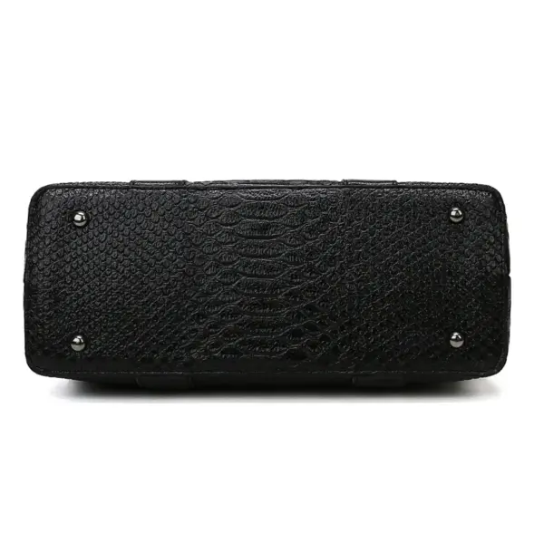 Snakeskin Decor Luxury Commuter Bag - Image 9