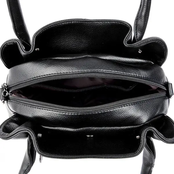 Soft leather elegant fashion shoulder tote bag - Image 16