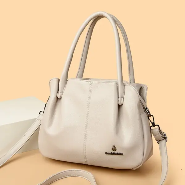 Soft leather elegant fashion shoulder tote bag - Image 15