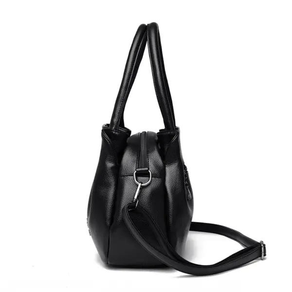 Soft leather elegant fashion shoulder tote bag - Image 4