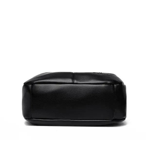 Soft leather elegant fashion shoulder tote bag - Image 6