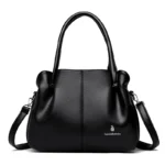 Soft leather elegant fashion shoulder tote bag