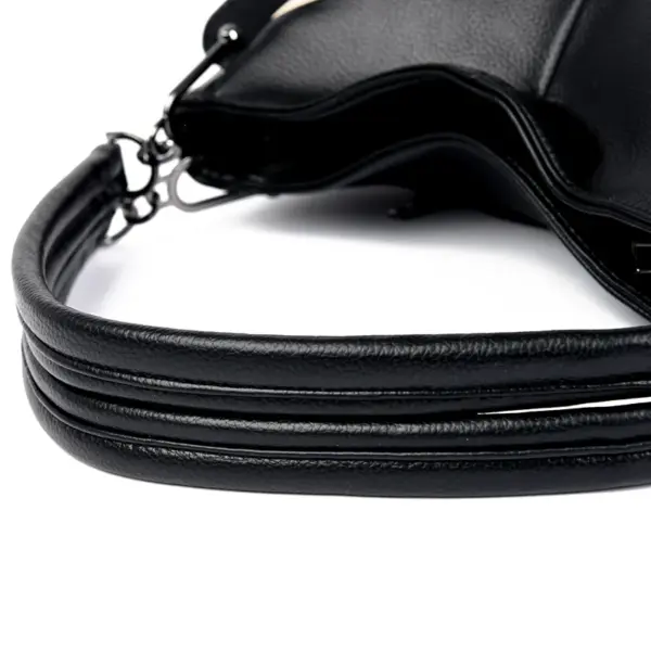 Splicing design soft leather shoulder tote bag - Image 10