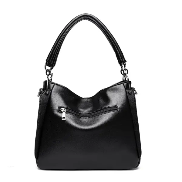 Splicing design soft leather shoulder tote bag - Image 7