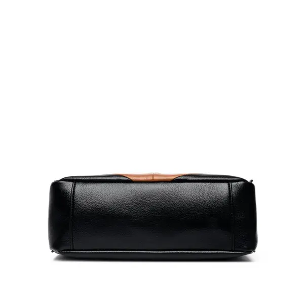 Splicing design soft leather shoulder tote bag - Image 8