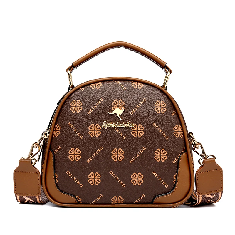 Stylish elegant round pattern women handbag
