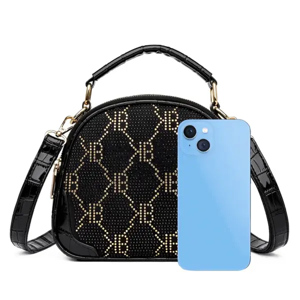 Stylish round pattern women handbag - Image 13