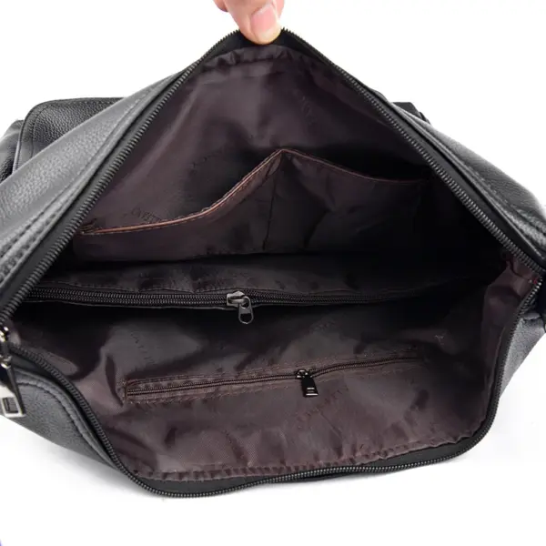 Triple usage vintage soft leather handbag - Image 2