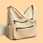 Triple usage vintage soft leather handbag - Image 10