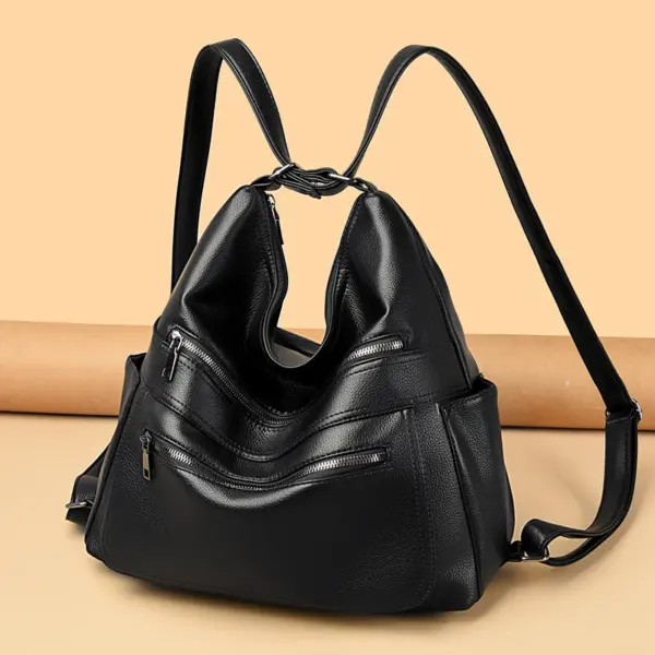 Triple usage vintage soft leather handbag - Image 15