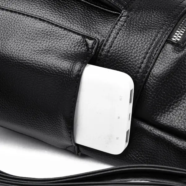 Triple usage vintage soft leather handbag - Image 16