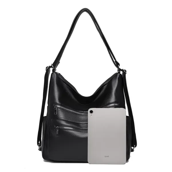 Triple usage vintage soft leather handbag - Image 6