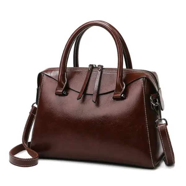 Vintage Luxury Zipper Commuter Bag - Image 4