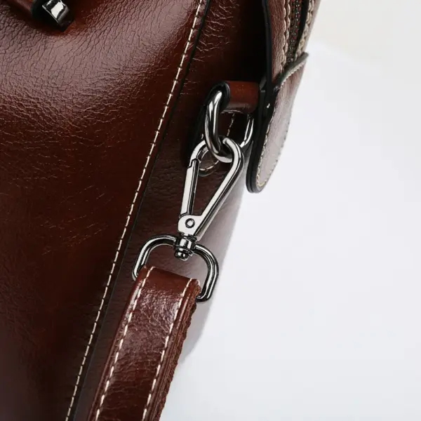 Vintage Luxury Zipper Commuter Bag - Image 5