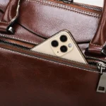 Vintage Luxury Zipper Commuter Bag - Image 8