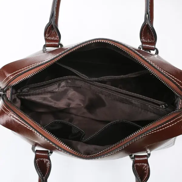 Vintage Luxury Zipper Commuter Bag - Image 9