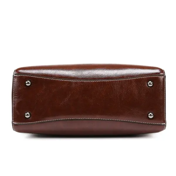 Vintage Luxury Zipper Commuter Bag - Image 6