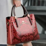 Vintage flower embossed luxury tote bag - Image 12