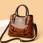 Vintage flower embossed luxury tote bag - Image 5