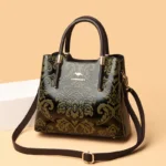 Vintage flower embossed luxury tote bag - Image 6