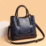 Vintage flower embossed luxury tote bag - Image 7