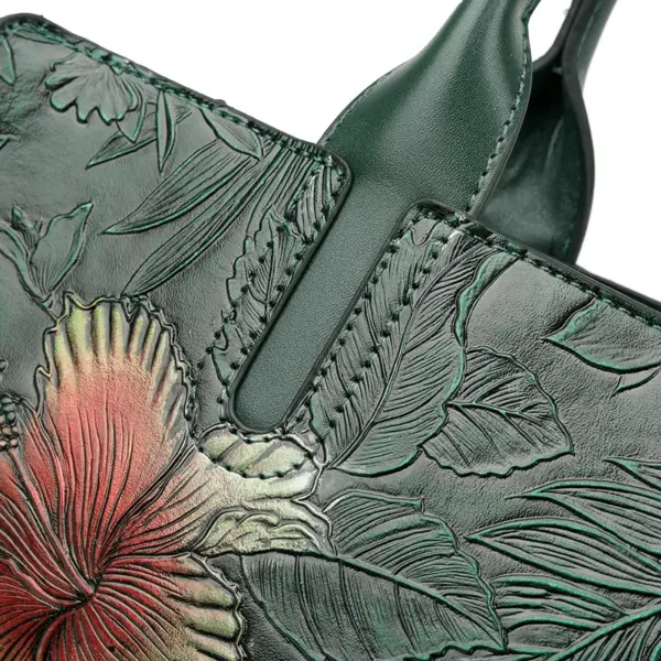 Vintage print design large capacity women handbag - Image 9