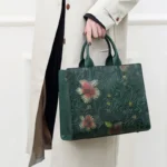 Vintage print design large capacity women handbag - Image 15