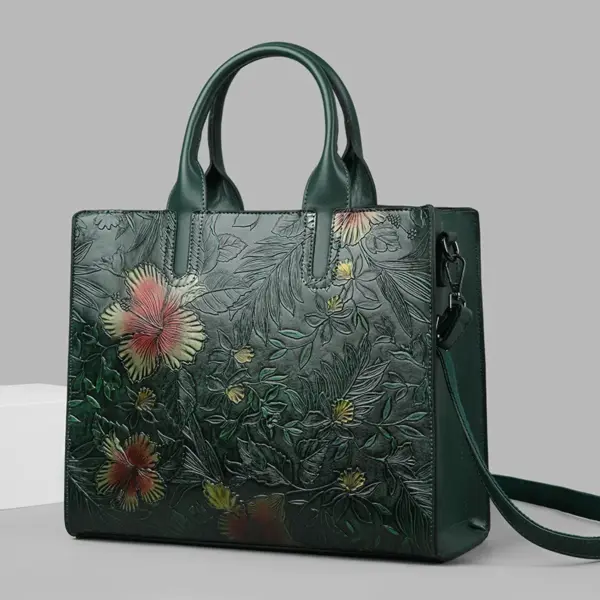 Vintage print design large capacity women handbag - Image 19