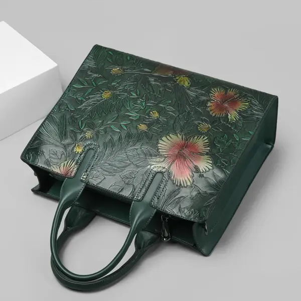 Vintage print design large capacity women handbag - Image 21